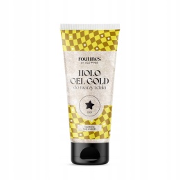 ROUTINES HOLO GEL GOLD - Żel do twarzy i Ciała Drobinkami 100 ml