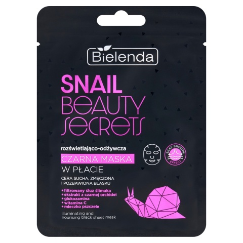 BIELENDA Snail Beauty Secrets - Rozświetlająco-Odżywcza Maska w Płacie