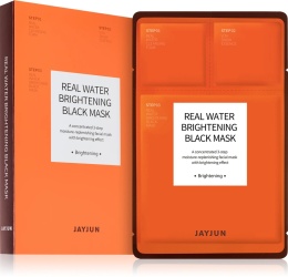 JAYJUN Real Water Brightening Black Mask - Zestaw 5 Maseczek